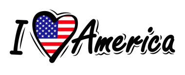 i united states vektör seviyorum