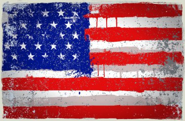 ABD boya bayrak rengini vektör