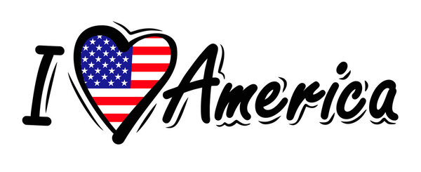 I Love USA vector