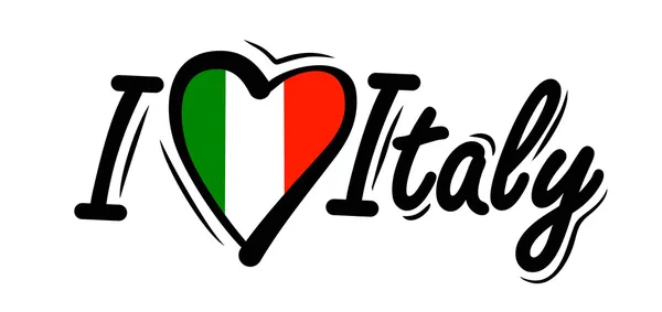 I Love Italia vector — Vector de stock