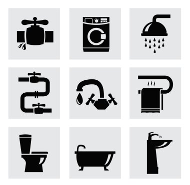 vektör banyo Icon set