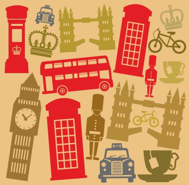 İngiltere'de Icon set vektör