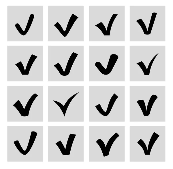 Vector confirmar iconos conjunto — Vector de stock