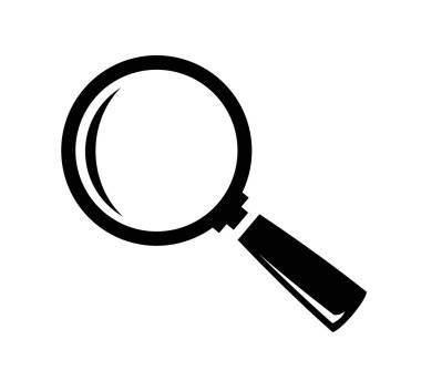 Vector magnifying glass clipart