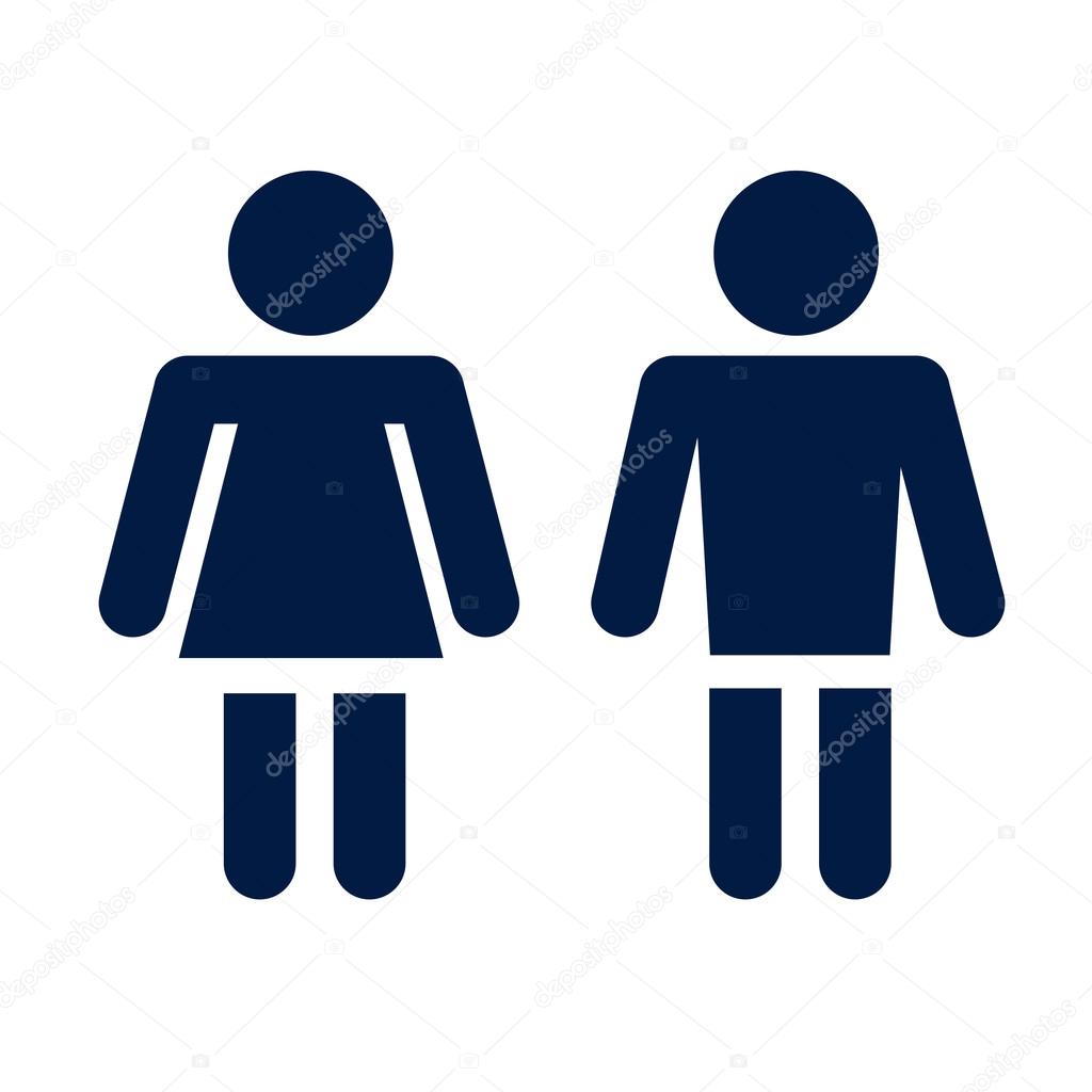 Man lady toilet icon
