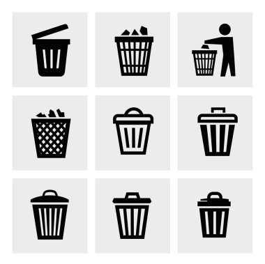 Trash can icon clipart