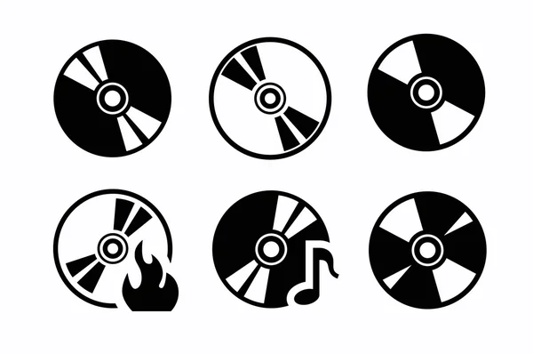 Iconos de CD — Vector de stock