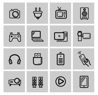 vektör elektronik Icon set