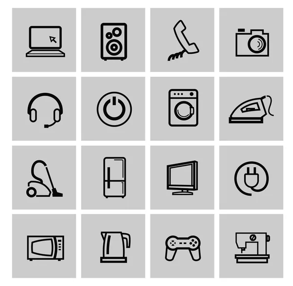 Set de iconos de electrónica vectorial — Archivo Imágenes Vectoriales