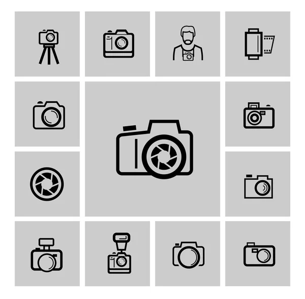 Iconos de cámara — Archivo Imágenes Vectoriales