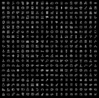 vektör siyah 400 Evrensel web Icons set