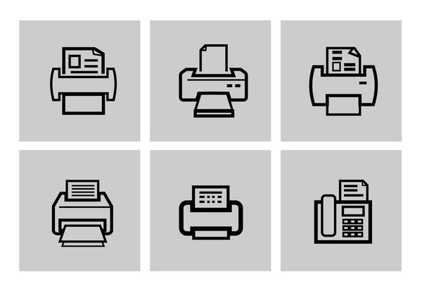 Icônes d'imprimante — Image vectorielle