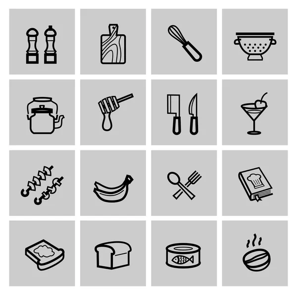 Vector food icons set — Stock Vector