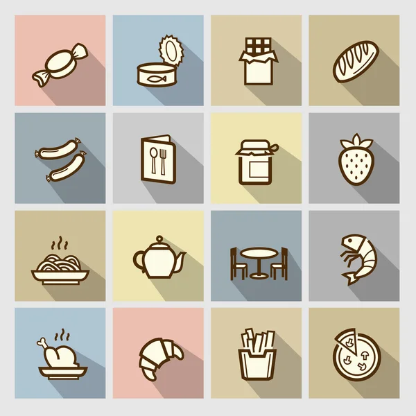 Vector food icons set — Stock Vector
