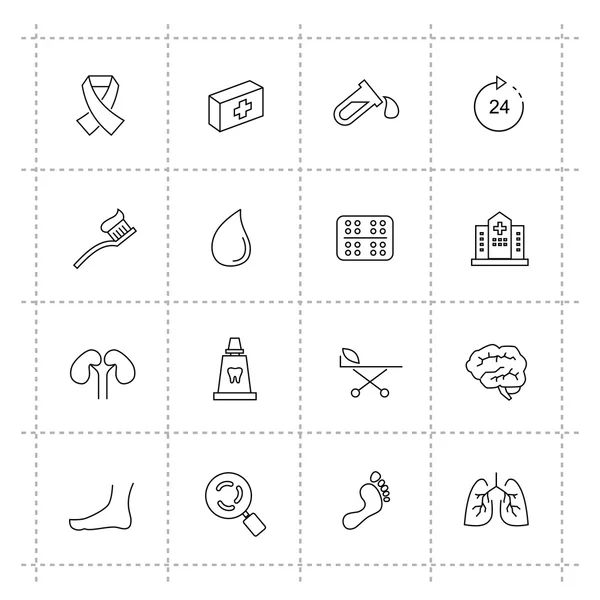 Iconos de Medicine & Heath Care — Vector de stock