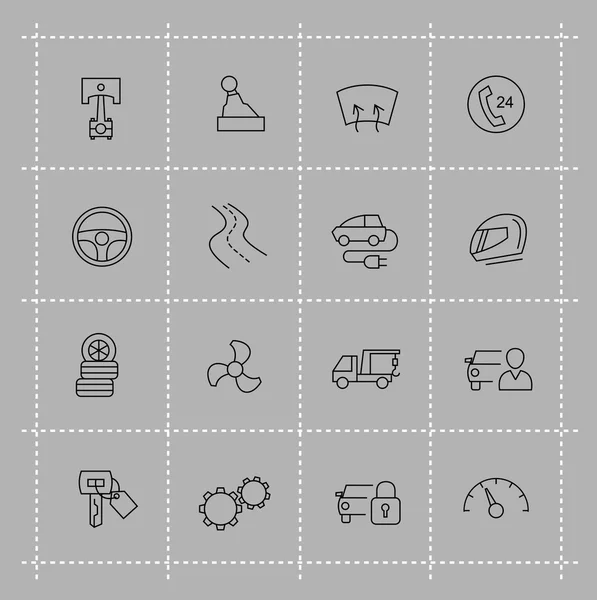 Auto icons set — Stock Vector