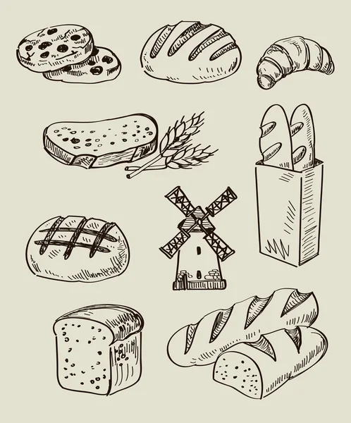 Bread icons — Stock Vector