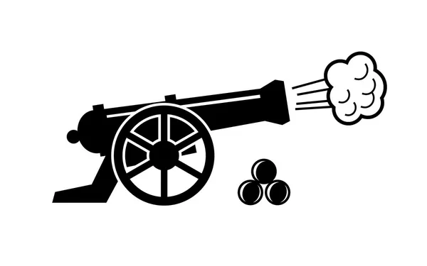 Old cannon — Stock Vector