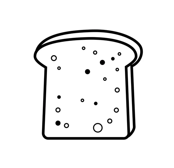 Pan tostado icono — Vector de stock