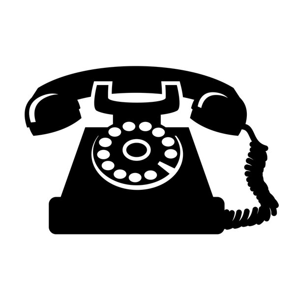 Vintage telephone icon