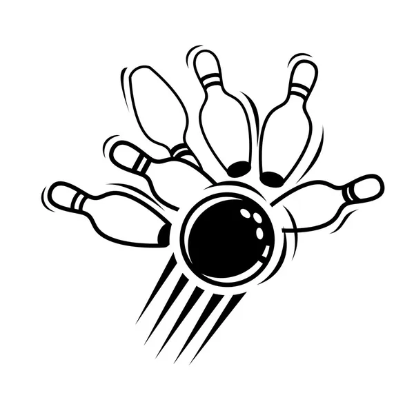 Bowling-ikonen — Stock vektor