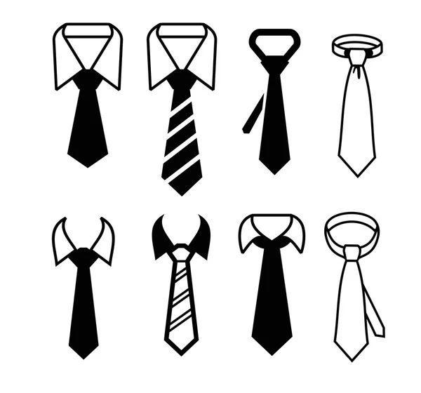 Ícones de gravata — Vetor de Stock