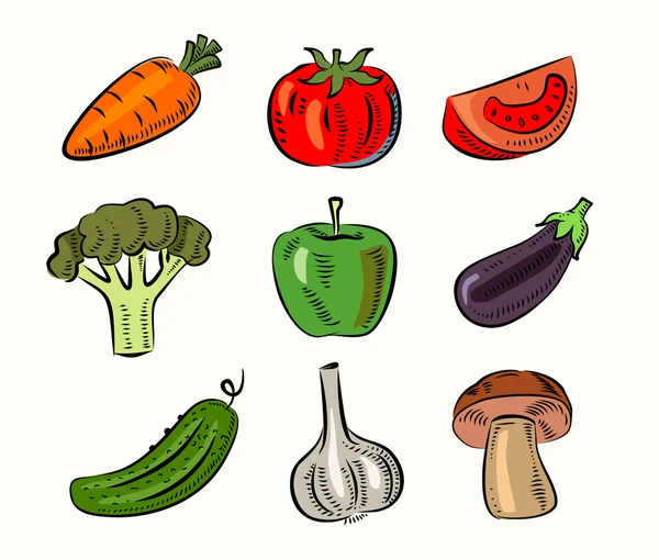 Groenten en fruit — Stockvector