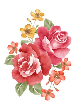 Sulu Boya çizim çiçek