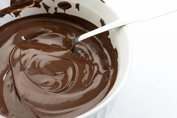 Melted Chocolate White Background