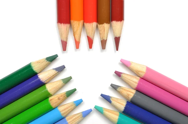 Colorful pencils isolated — Stock Photo, Image