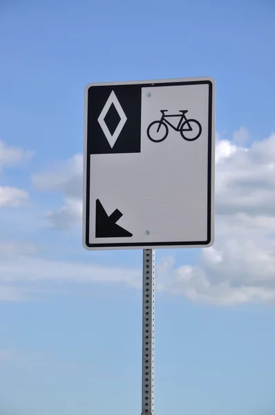 Znak drogowy rowerowy — Zdjęcie stockowe