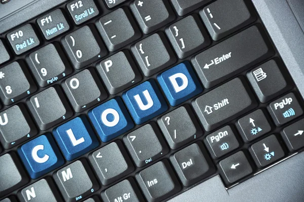 Nube en el teclado — Foto de Stock