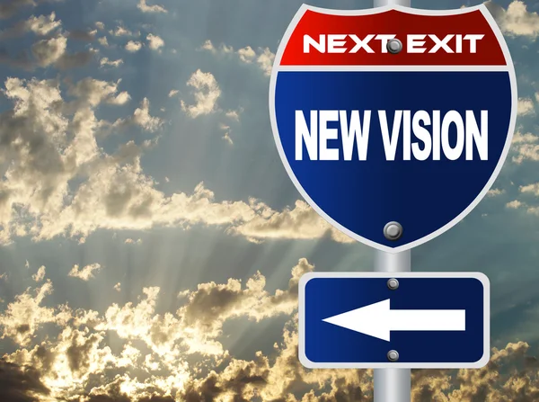 New vision road sign — Stock Photo, Image