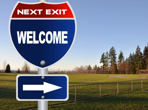 Welcome road sign — Stock Photo, Image