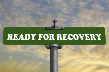 Ready for recovery road sign clipart