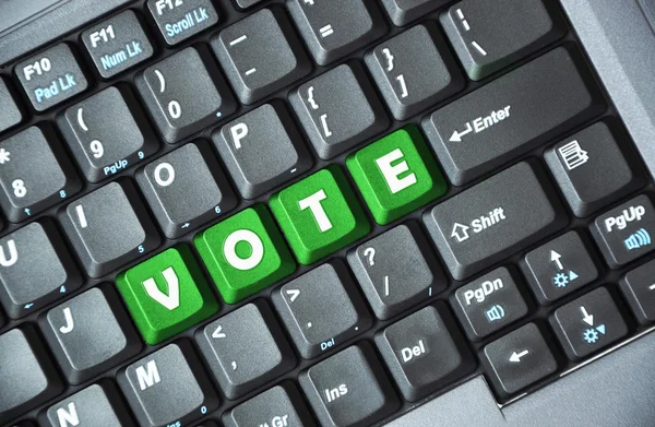 Votar no teclado — Fotografia de Stock