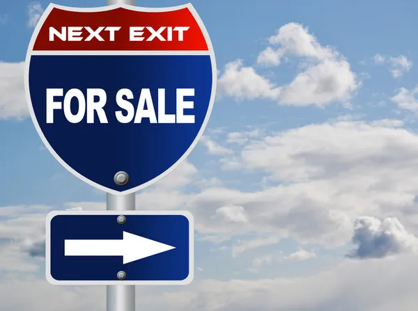 For sale road sign — Stock Photo, Image