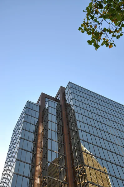 Blauw glas moderne zakelijke gebouw — Stockfoto