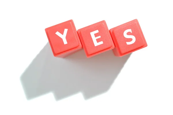 Red yes isolated — Stock Photo, Image