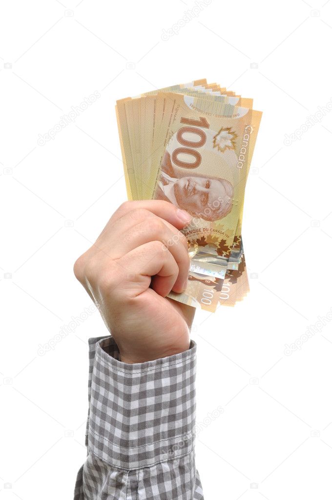 Businessman holding money