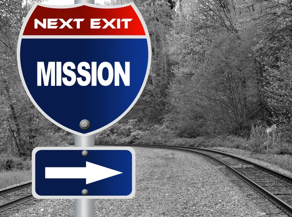 Mission road sign — Stock Photo, Image