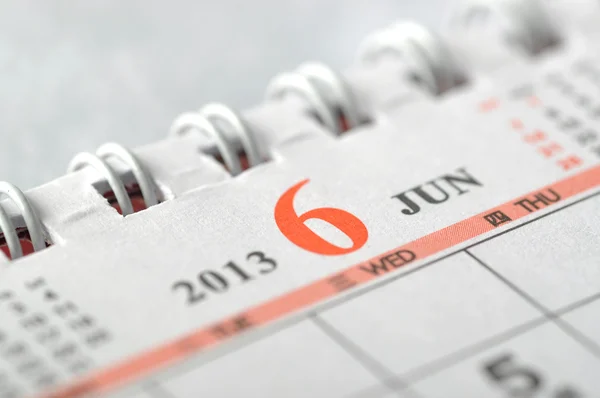 Calendario di giugno 2013 — Foto Stock