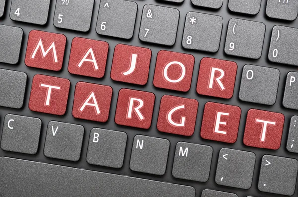 Major target on keyboard — Stock Photo, Image