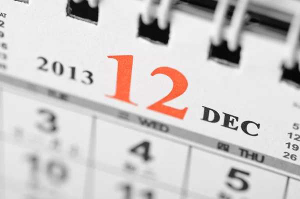 Декабрь 2013 календарь — стоковое фото