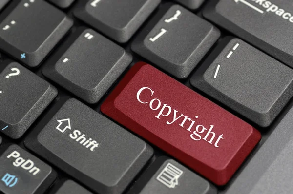 Copyright on keyboard — Stock Photo, Image