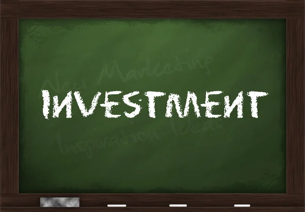 Investment on chalkboard — Stock Photo, Image