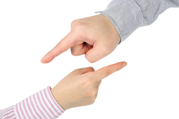 Hand pointing gesture — Stock Photo, Image