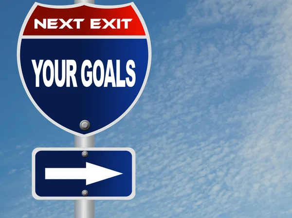 Your goals road sign — Stock Photo, Image