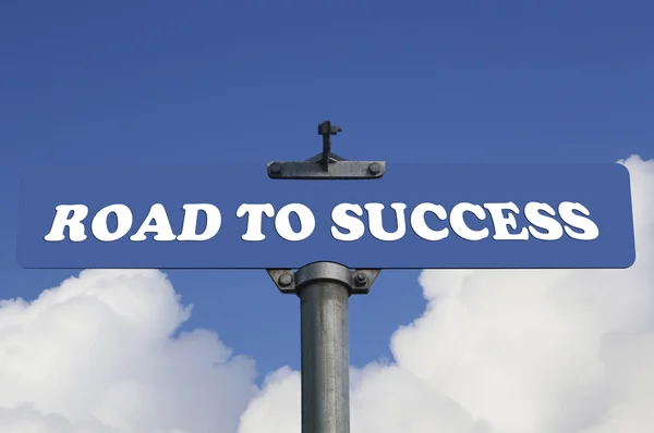 Road to success road sign — Stock Photo, Image