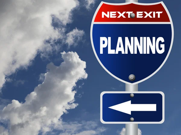 Planning road sign — Stock Photo, Image